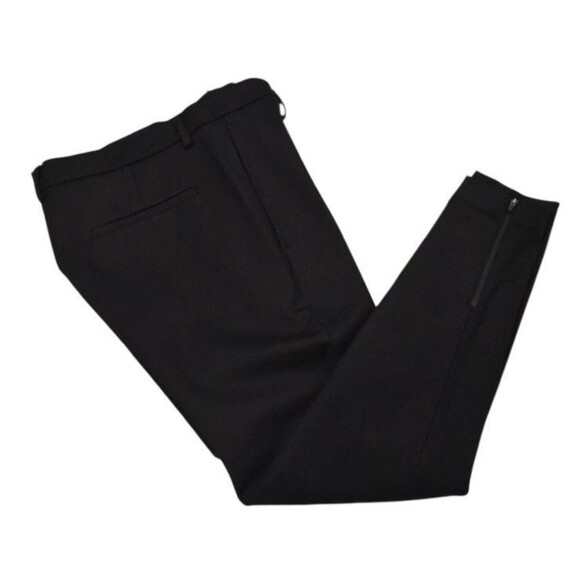 COS Ponte Knit Ankle Zipper Pants Women Stretch Black Stretch Slim Fit Size 30R - Picture 2 of 16